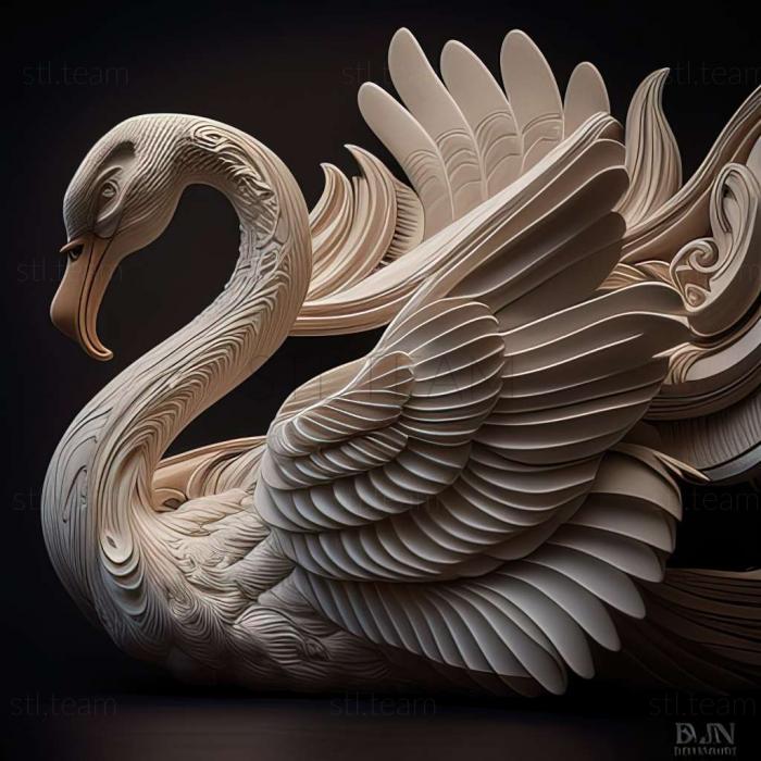 3D модель Лебедь (STL)